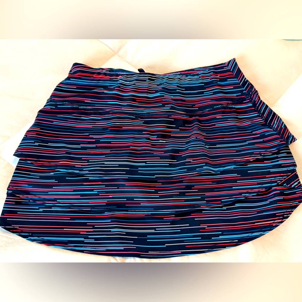 Athleta Navy/Multicolor Run Skort-XS